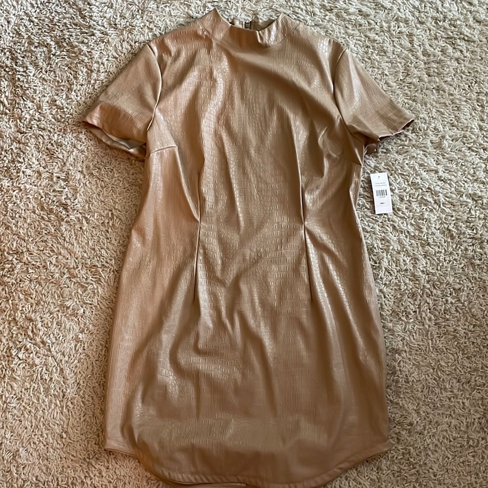 Nude midi dress